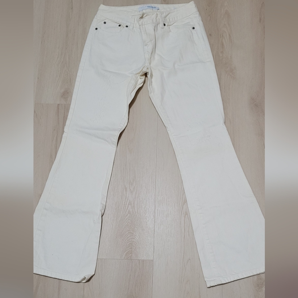 Vintage - Choice by Calvin Klein Offwhite Ultra Low Rise Flare